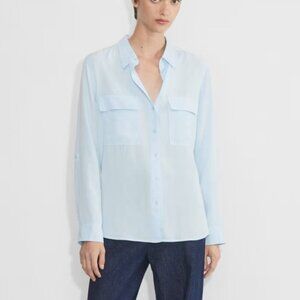 Babaton utility poplin shirt in light blue 2XS
